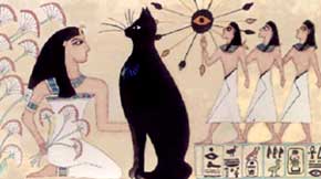 cat Fresque égyptienne